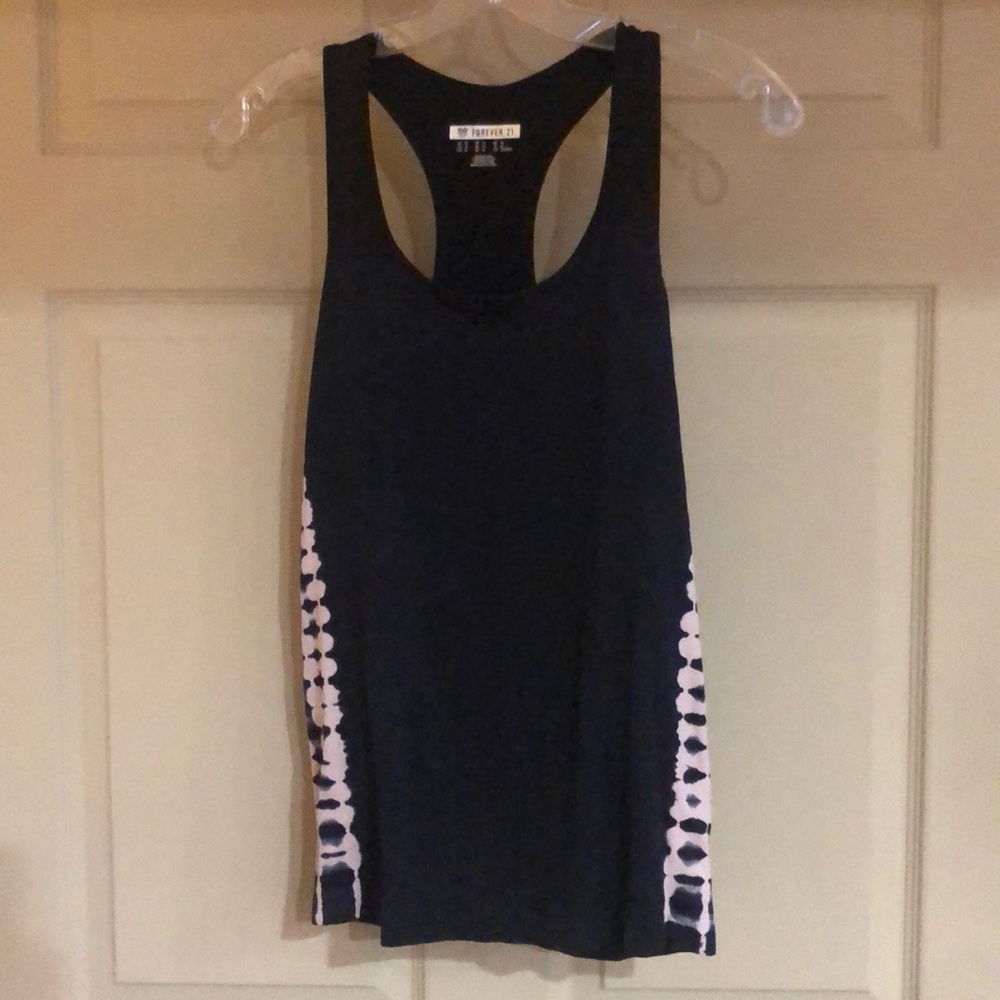 Ladies black forever21 tank top racer back NWT-Med
